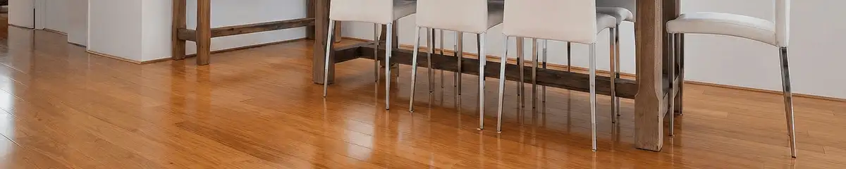 Professionally installed and refinished bamboo flooring in a residential home, showcasing smooth finish and natural wood tones in Huntsville, AL