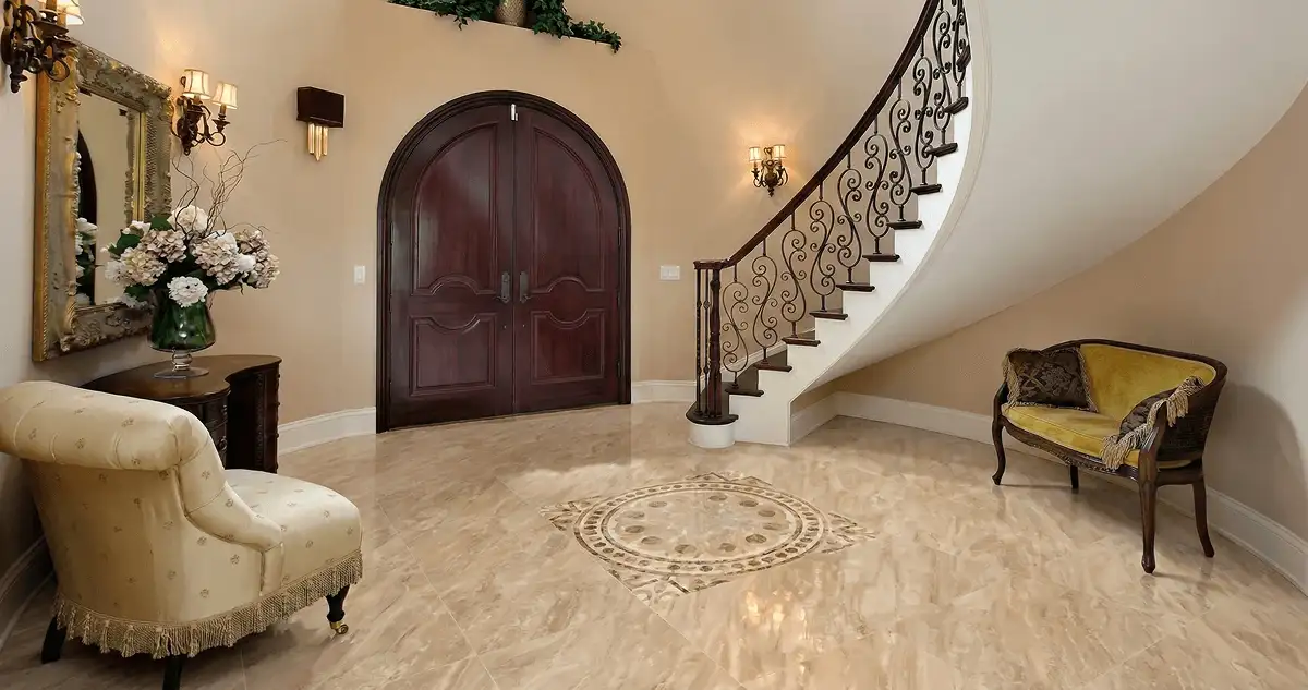 Entrance hall with professionally installed ceramic tile flooring in Huntsville AL